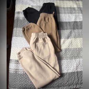 Essentials fear of god joggers women’s size small x3 black , tan , beige